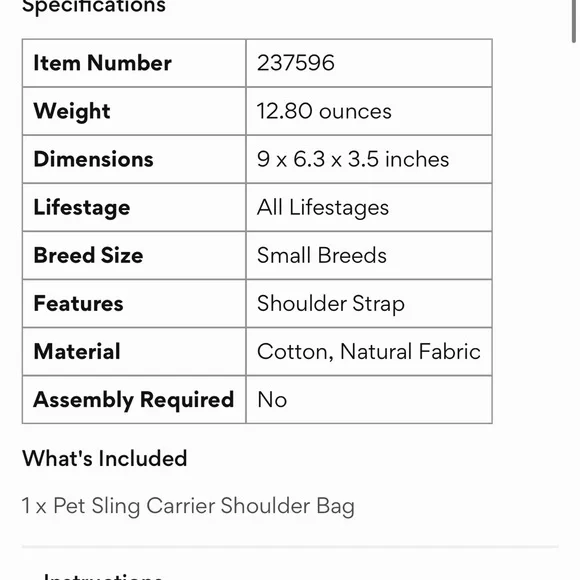 Gray Pet Sling Carrier - Picture 9 of 9